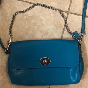 Coach Turquoise Leather Crossbody